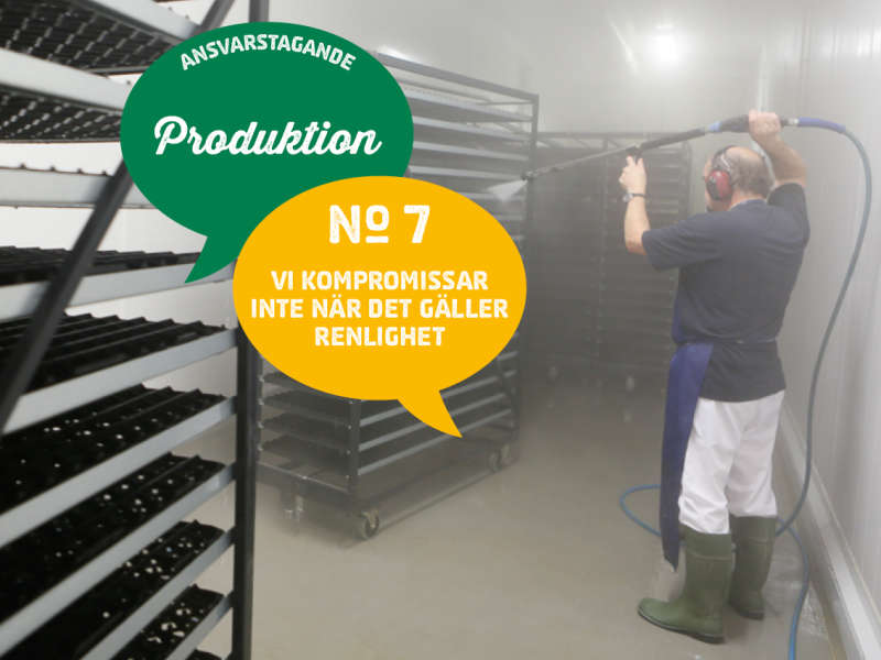 7) Vi kompromissar inte när det gäller renlighet