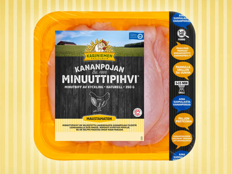 Kariniemen Kananpojan Minuuttipihvi<sup>®</sup> maustamaton Kariniemen Kananpojan Minuuttipihvi<sup>®</sup> maustamaton