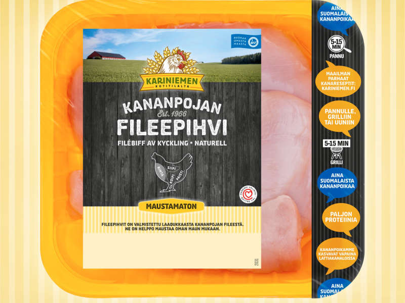 Kariniemen Kananpojan Fileepihvi maustamaton Kariniemen Kananpojan Fileepihvi maustamaton