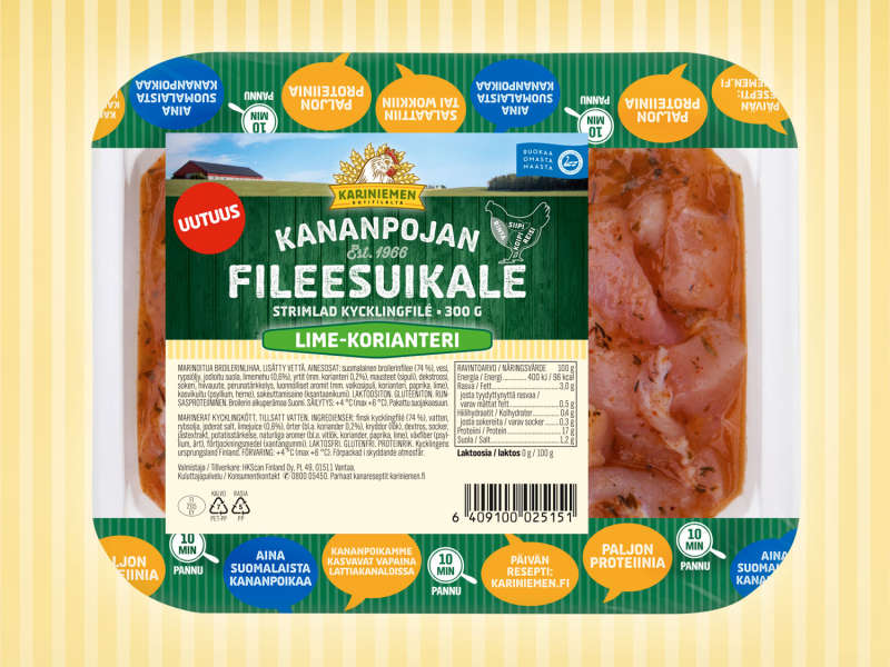 Kariniemen Kananpojan Fileesuikale lime-korianteri Kariniemen Kananpojan Fileesuikale lime-korianteri