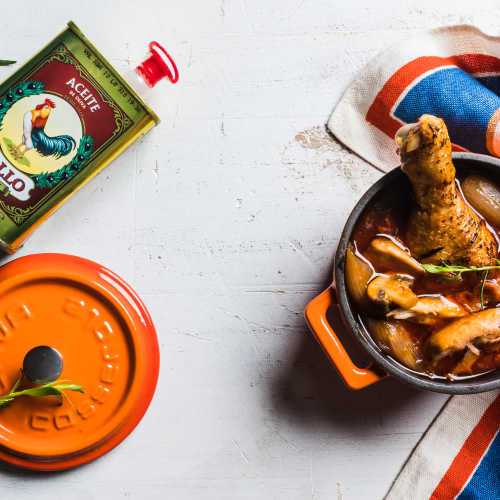 Coq au vin - kukkoa viinissä