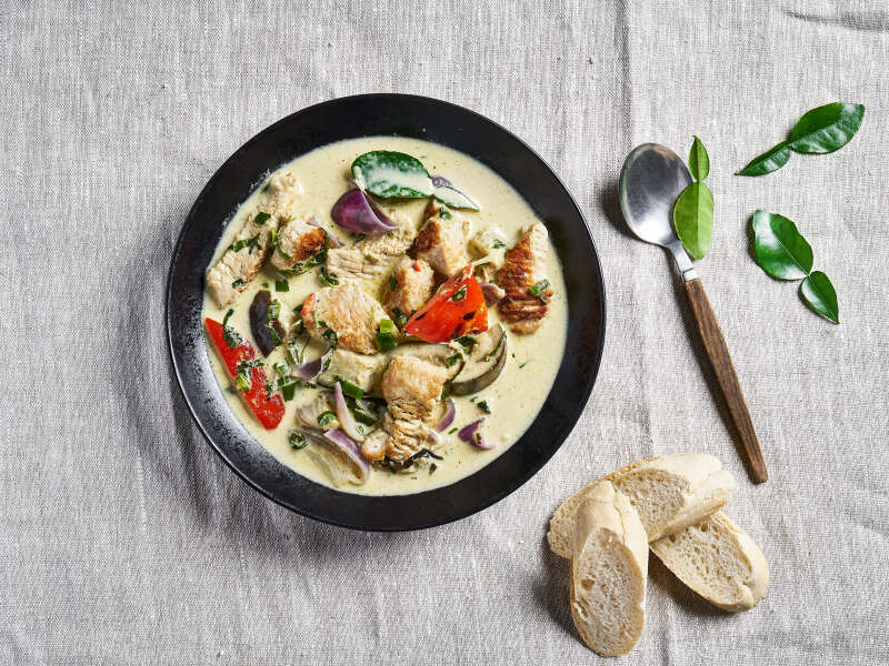 Kalkkunakeitto vihreä curry