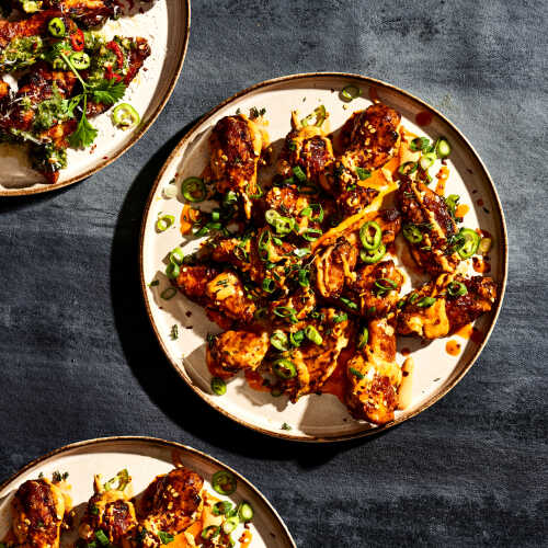 Crispy buffalo wings