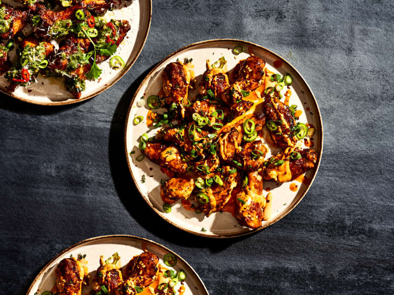 Crispy buffalo wings