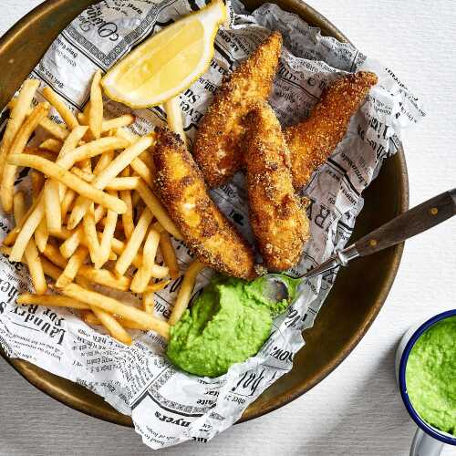Chicks ´n chips ja hernehummusta