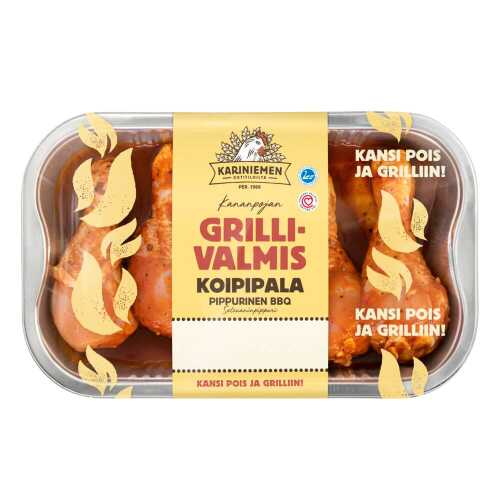 Kariniemen Kananpojan Grillivalmis koipipala pippurinen BBQ