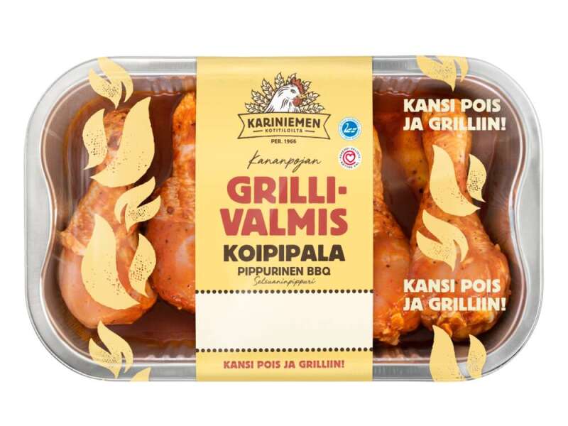 Kariniemen Kananpojan Grillivalmis koipipala pippurinen BBQ Kariniemen Kananpojan Grillivalmis koipipala pippurinen BBQ