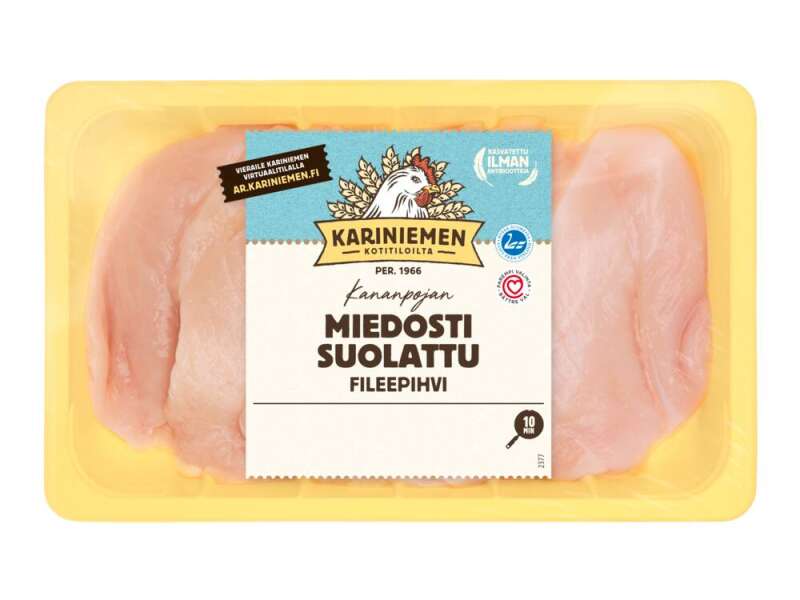 Kariniemen Kananpojan Fileepihvi miedosti suolattu Kariniemen Kananpojan Fileepihvi miedosti suolattu