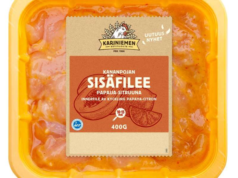 Kariniemen Kananpojan sisäfilee papaija-sitruuna Kariniemen Kananpojan sisäfilee papaija-sitruuna