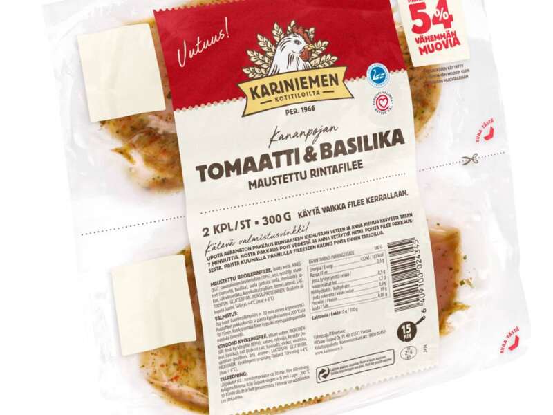 Kariniemen Kananpojan rintafilee tomaatti-basilika Kariniemen Kananpojan rintafilee tomaatti-basilika