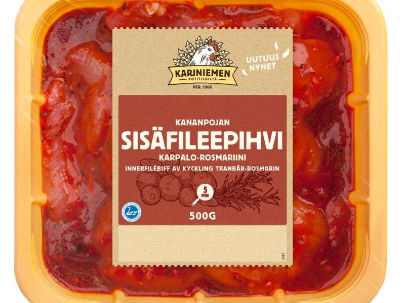 Kariniemen Kananpojan sisäfileepihvi karpalo-rosmariini Kariniemen Kananpojan sisäfileepihvi karpalo-rosmariini
