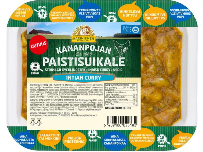 Kariniemen Kananpojan Paistisuikale Intian curry Kariniemen Kananpojan Paistisuikale Intian curry
