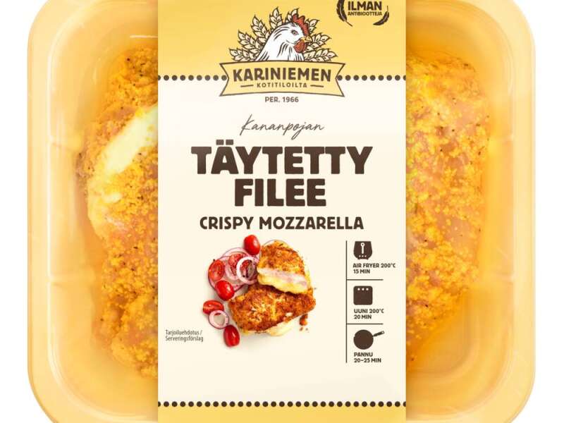 Kariniemen Kananpojan täytetty filee Crispy Mozzarella Kariniemen Kananpojan täytetty filee Crispy Mozzarella