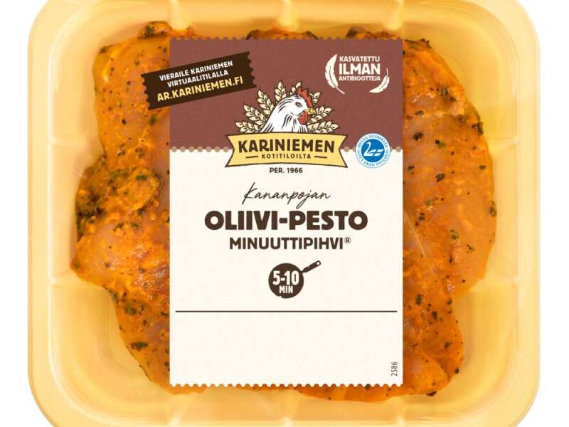 Kariniemen Kananpojan Minuuttipihvi oliivi-pesto Kariniemen Kananpojan Minuuttipihvi oliivi-pesto
