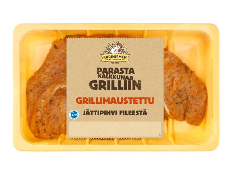 Kariniemen Kalkkunan jättipihvi fileestä maustettu Kariniemen Kalkkunan jättipihvi fileestä maustettu