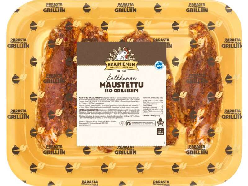 Kariniemen iso grillisiipi maustettu Kariniemen iso grillisiipi maustettu