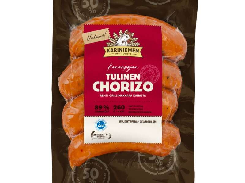 Kariniemen Kananpojan Tulinen Chorizo grillimakkara Kariniemen Kananpojan Tulinen Chorizo grillimakkara