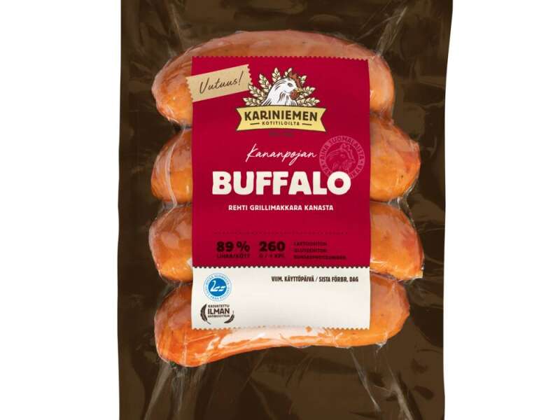 Kariniemen Kananpojan Buffalo grillimakkara Kariniemen Kananpojan Buffalo grillimakkara