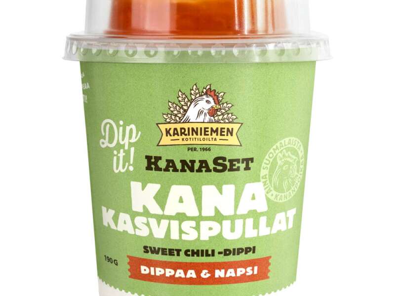 Kariniemen KanaSet® kana-kasvispullat & Sweet Chili -dippi Kariniemen KanaSet® kana-kasvispullat & Sweet Chili -dippi