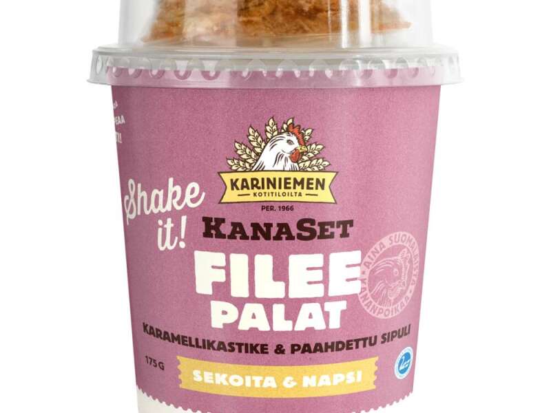Kariniemen KanaSet® fileepalat & karamellikastike & paahdettu sipuli Kariniemen KanaSet® fileepalat & karamellikastike & paahdettu sipuli