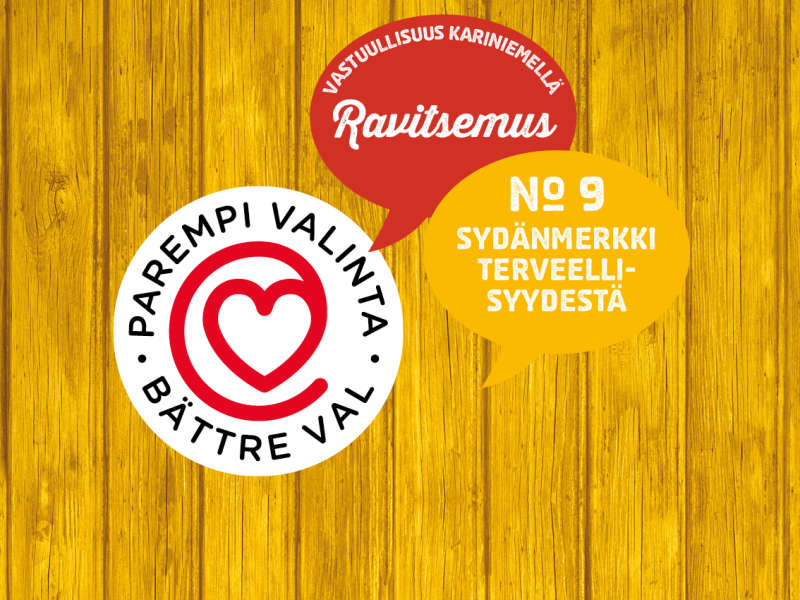 9) Sydänmerkki terveellisyydestä